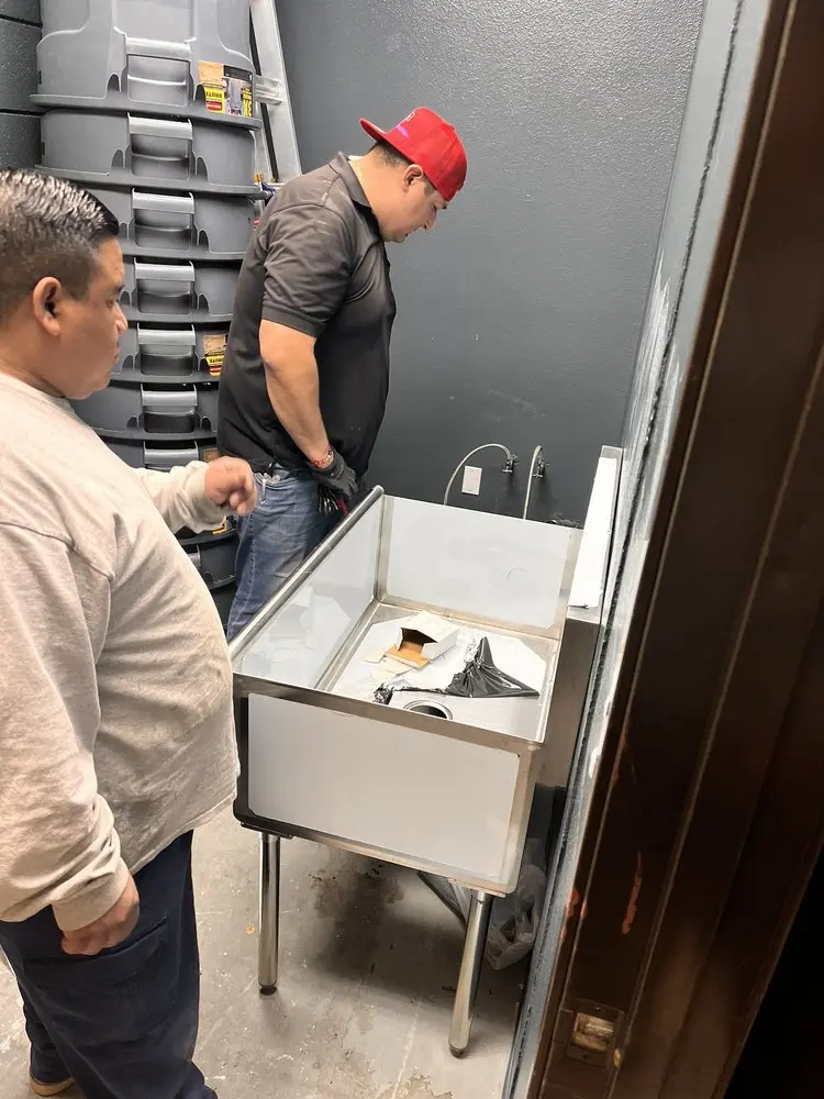 Commercial plumbing and sink installation in West Covina Central Business District